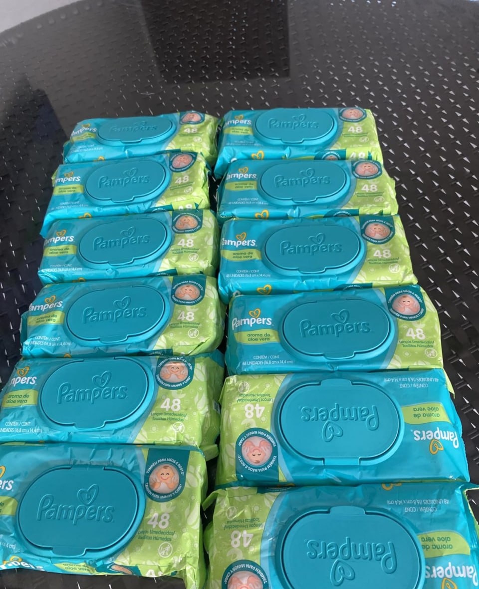 Kit 576 un. Lenços Umedecidos Pampers