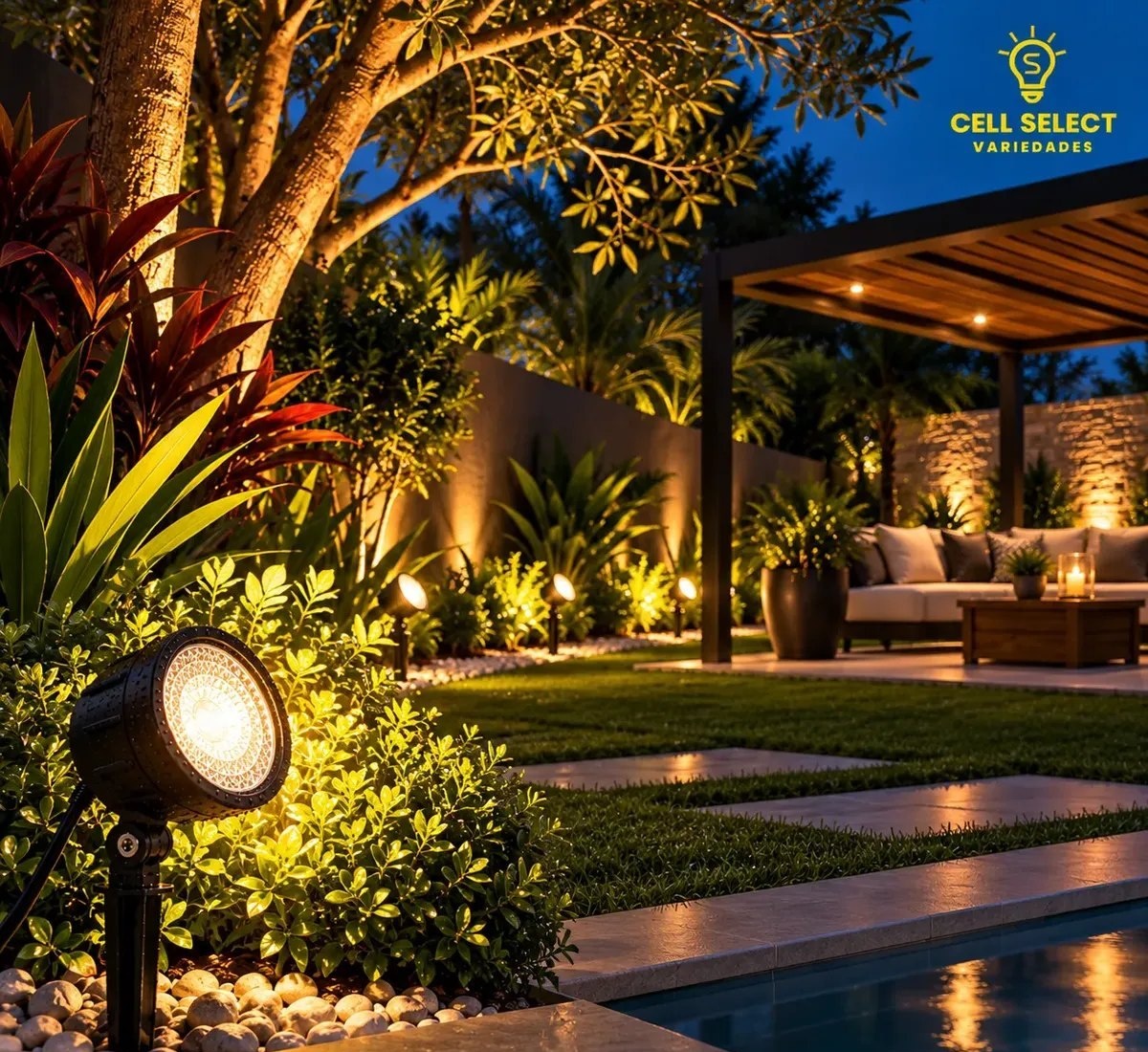 Kit 10 Luminária Espeto Jardim Super Led 7w Ip65 Prova Dágua