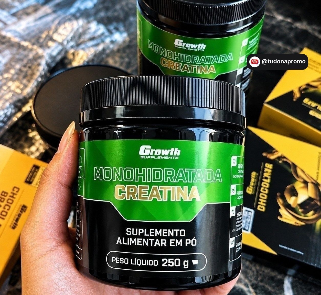 Creatina 100 Pura 250g Growth Supplements