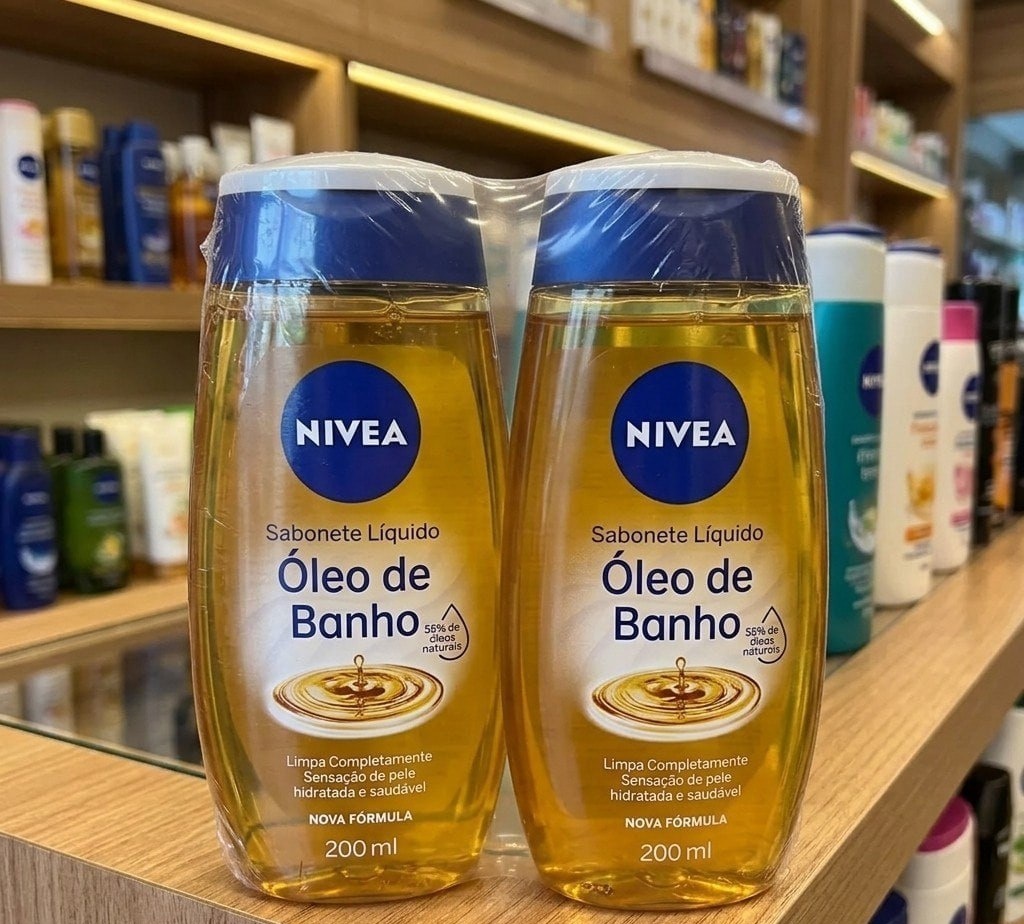 Kit 2 un. Sabonete Líquido Nivea Óleo de Banho 200ml
