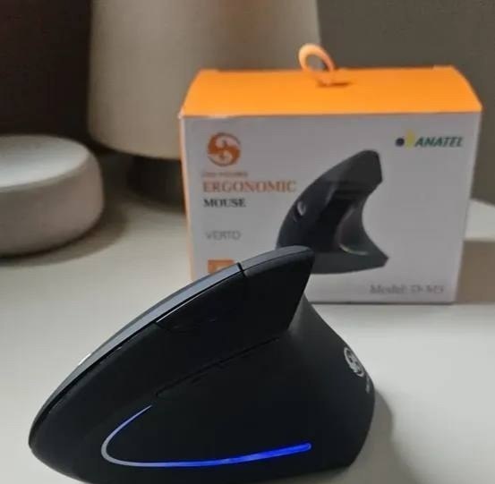 Mouse Vertical Ergonômico Recarregável Sem Fio Bluetooth Led Usb 2.4g 1600 Dpi Silencioso Portátil