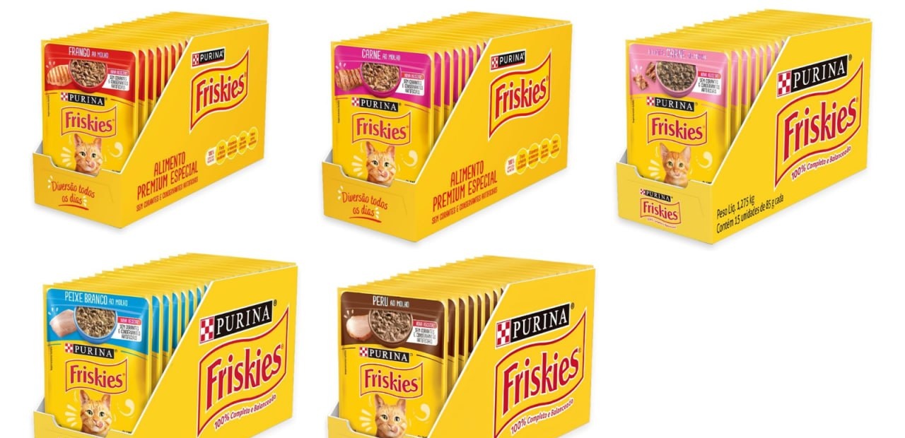 Pack Pack 15 un. Nestlé Purina Friskies Ração p Gatos 85g
