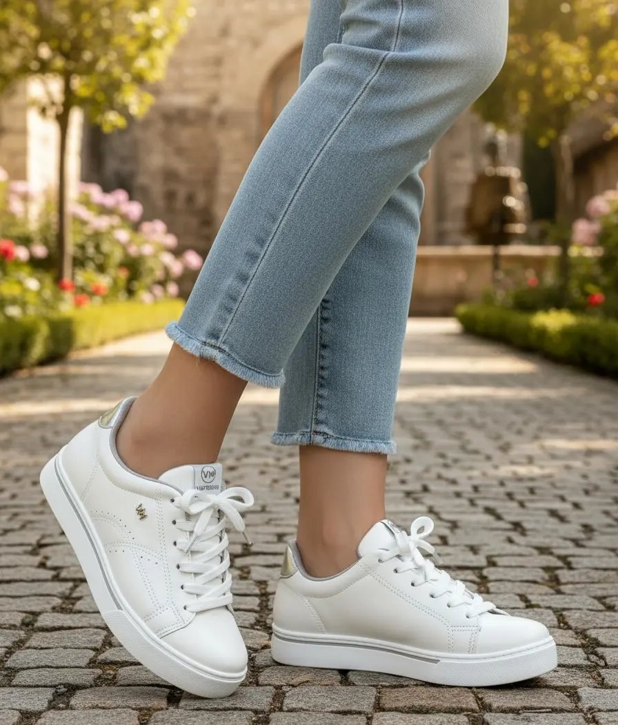 Tênis Feminino Via Marte Branco Confortável Leve Original