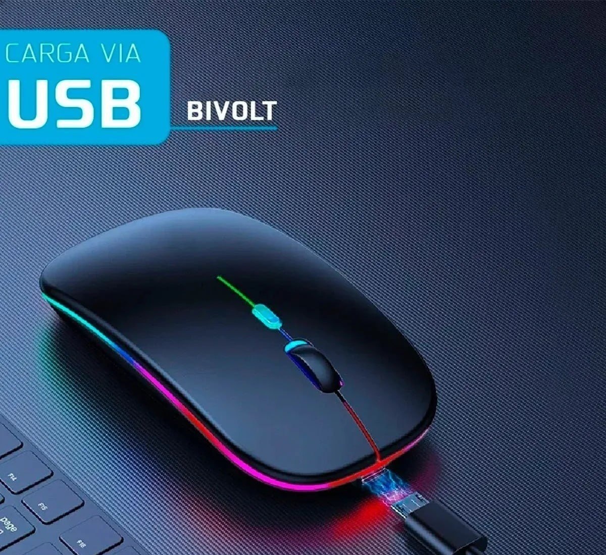Mouse Sem Fio Recarregável Wireless Optico