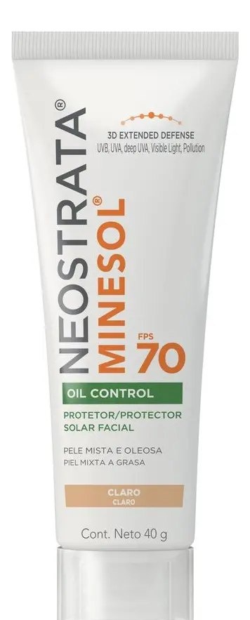 Protetor Solar Facial Neostrata Minesol Oil Control Claro FPS 70, 40g