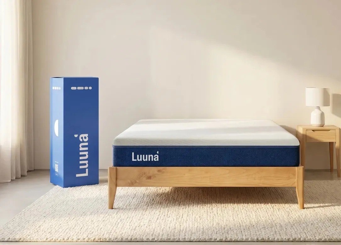 Colchão Queen Luuna Blue, Espuma 20 cm com Bloqueio de Movimento, 10 Anos de Garantia