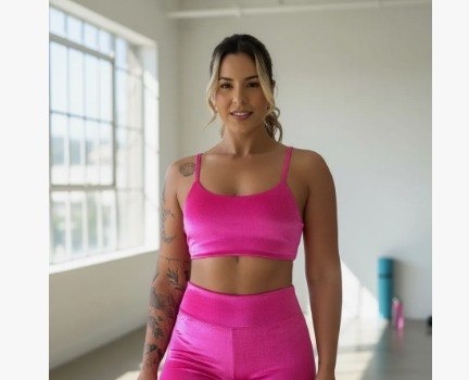 Conjunto Fitness Virginia Top Shorts Meia Coxa