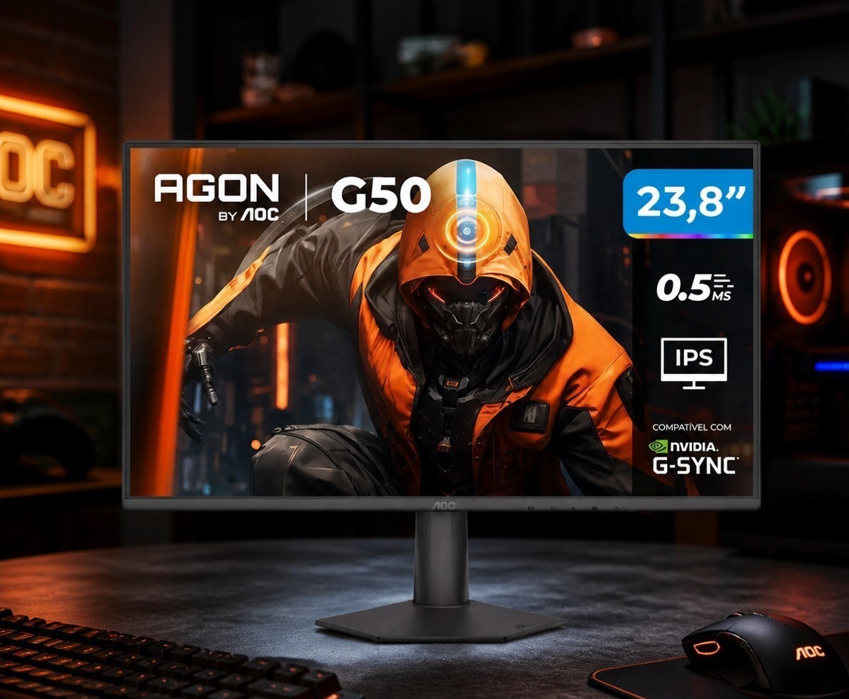 Monitor Gamer AOC 23,8 Full HD 144Hz Agon G50 IPS 0,5ms