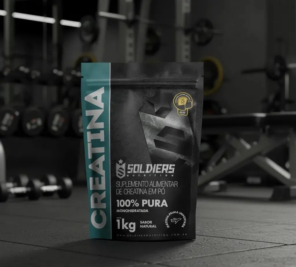 Creatina 1kg em pó 100 Pura - Soldiers Nutrition