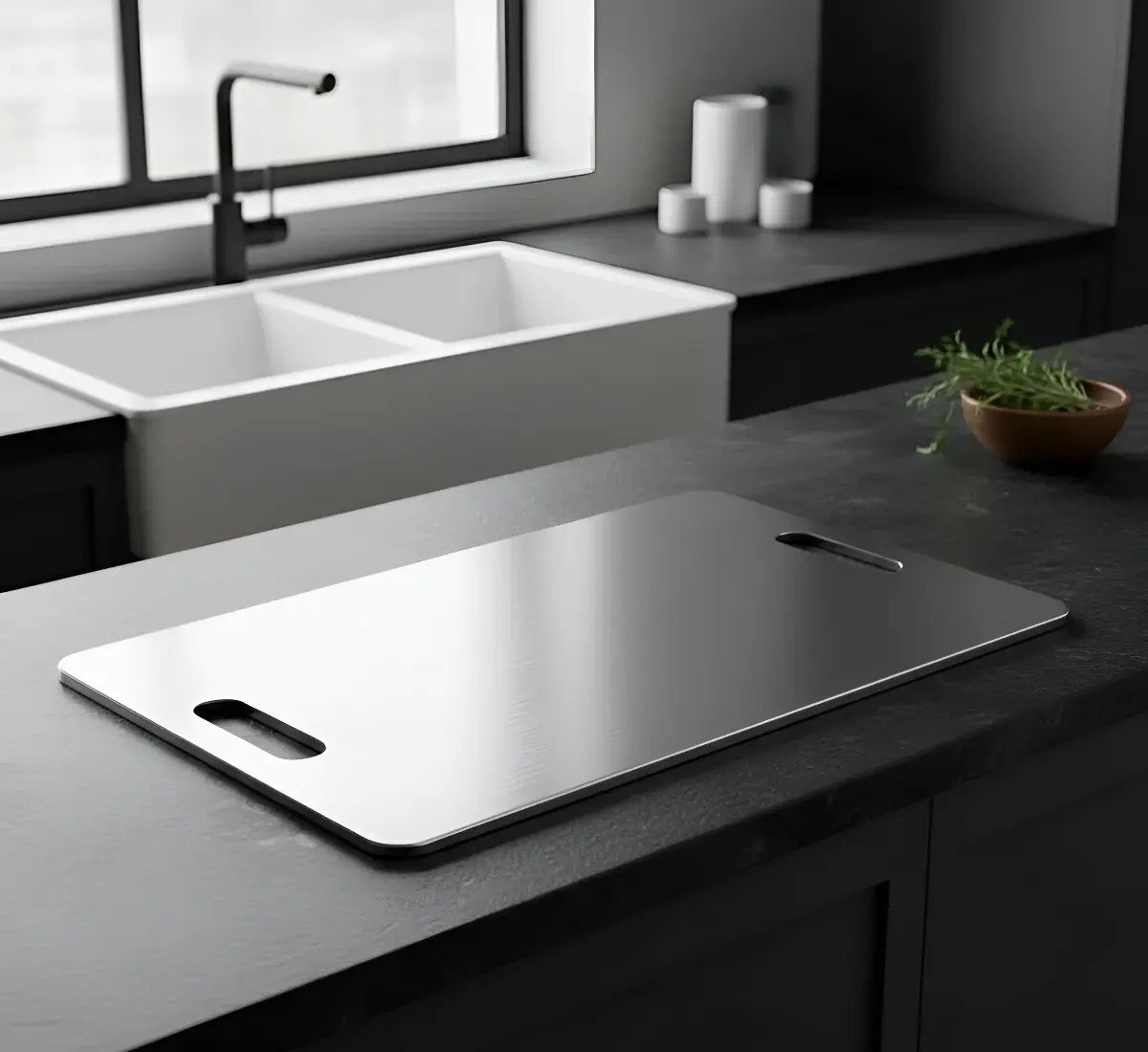 Tábua De Corte De Titânio Inox Cozinha