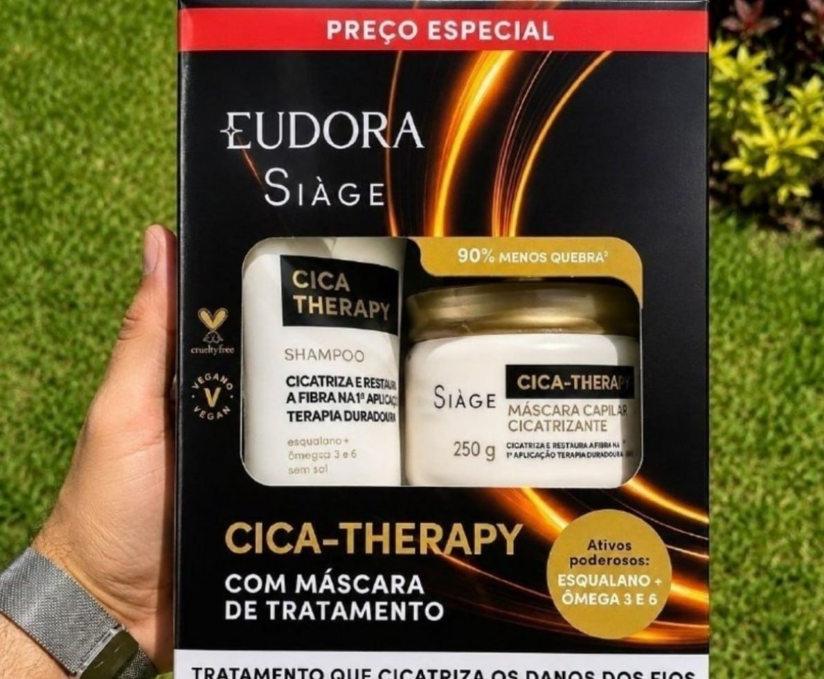 Kit Eudora Siage Cica-Therapy Shampoo 250ml  Máscara 250g