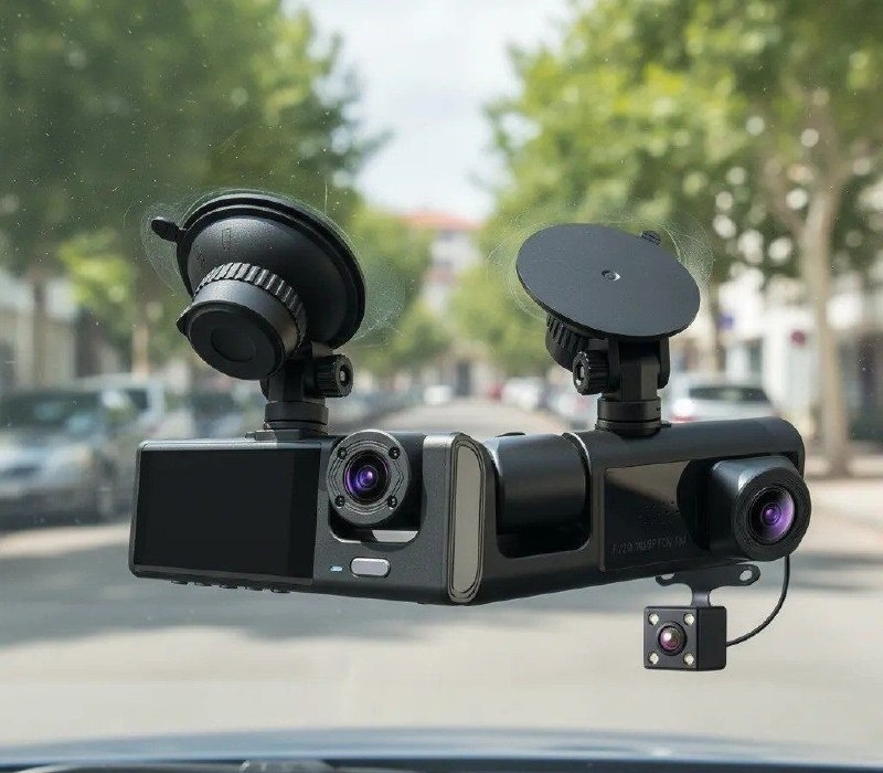 Câmera 3 Lentes Automotiva Veicular Noturna 1080p