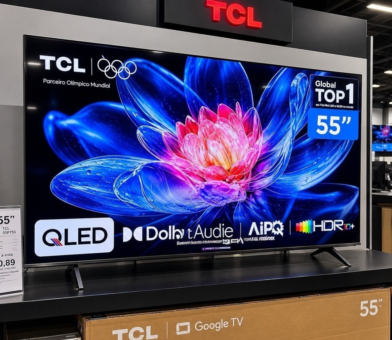 Smart TV TCL 55 QLED 4K T6C HVA e HDR10  55T6C