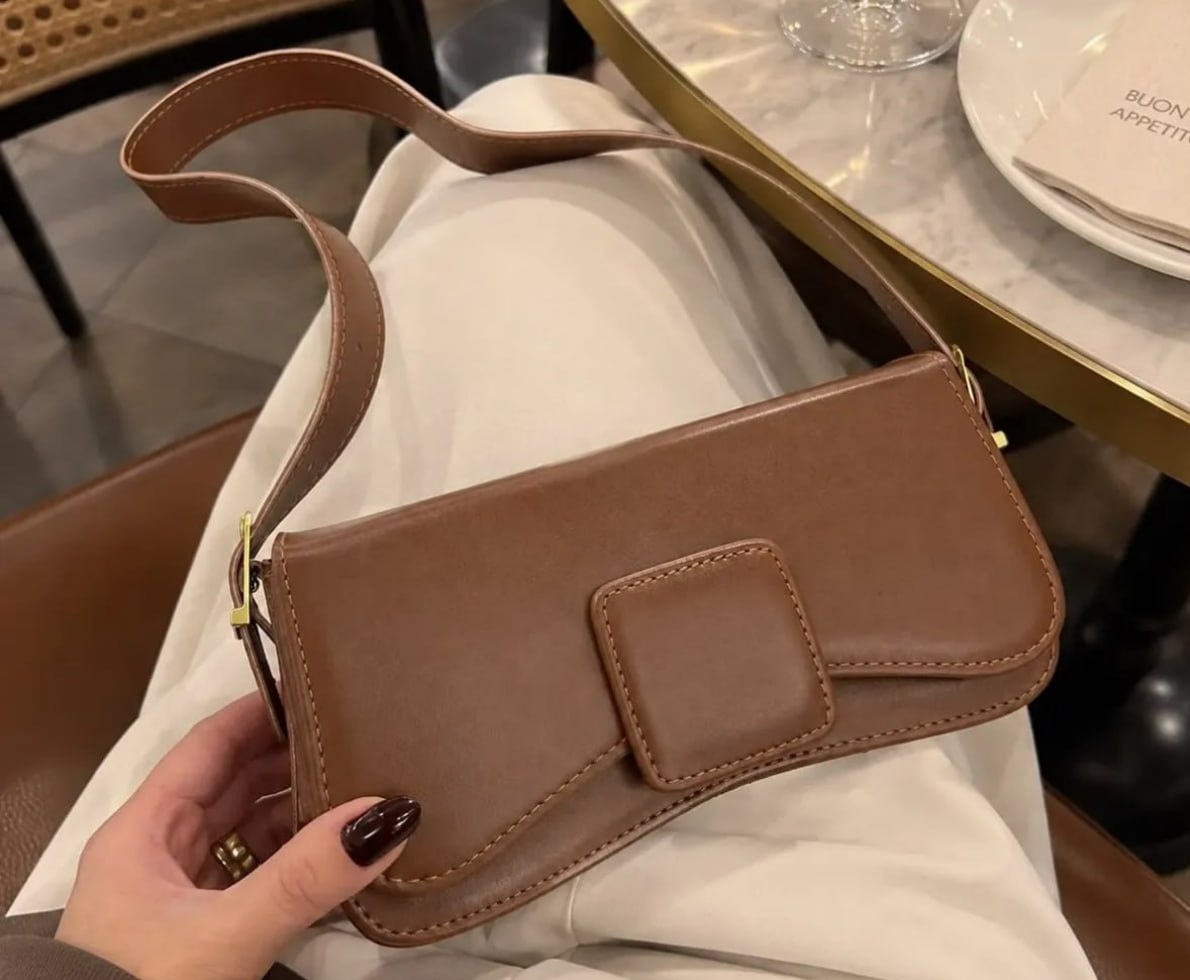 Bolsa Baguete De Ombro Compacta Casual