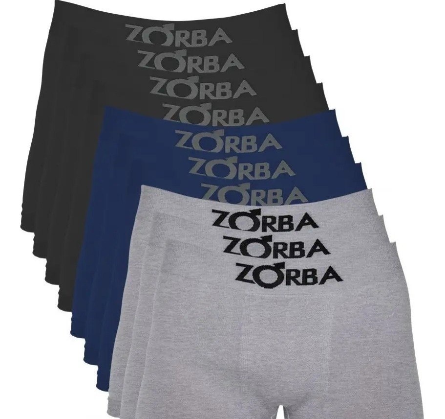 Kit 10 Cuecas Zorba Boxer Sem Costura Algodão 781