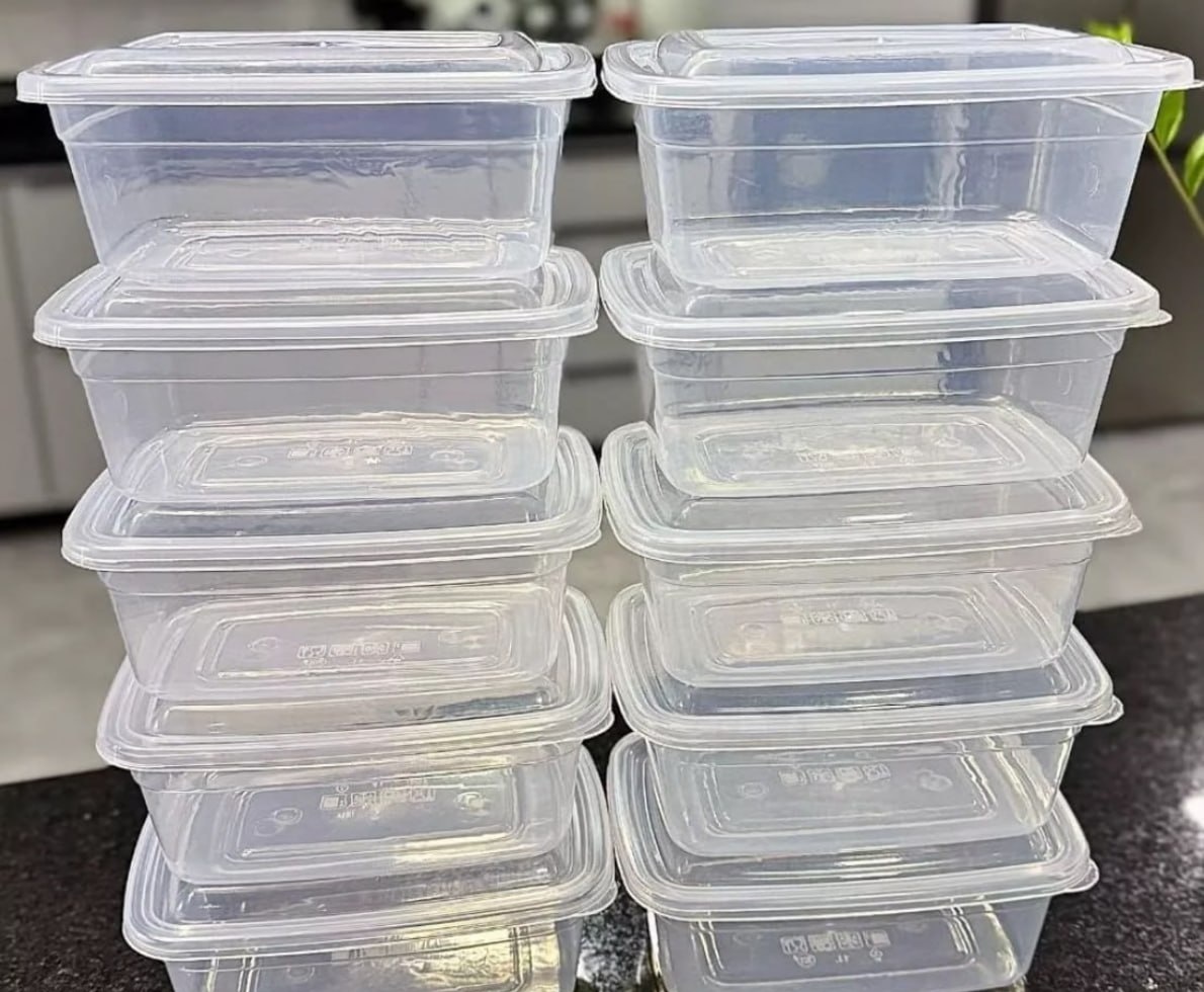Kit 10 Potes 1 Litro Transparente