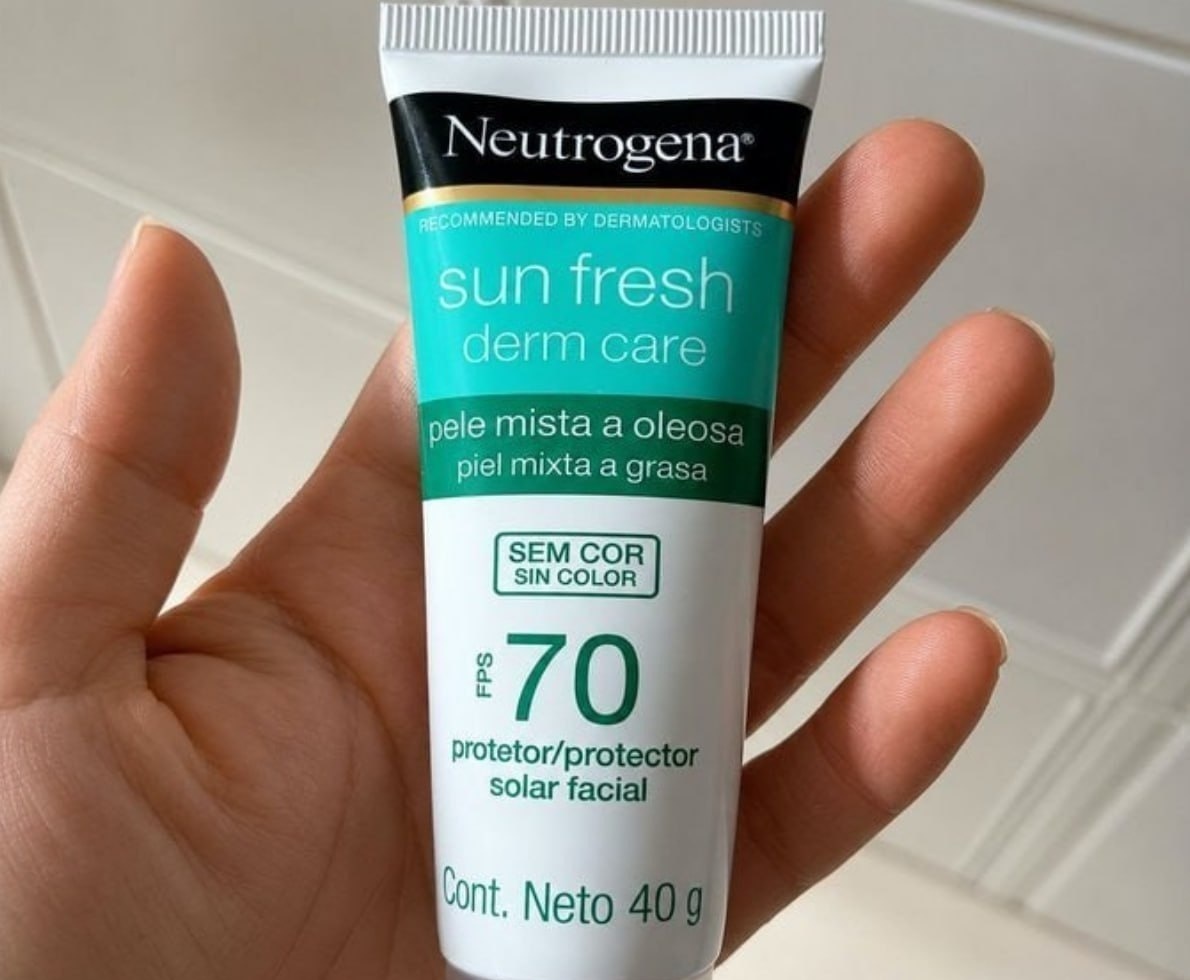Protetor Solar Facial Neutrogena Sun Fresh Derm Care Sem Cor FPS 70 40g