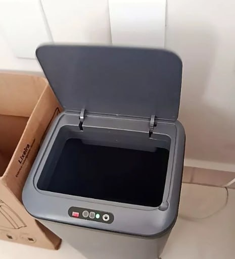 Lixeira Inteligente Recarregável c Sensor Automático 16L