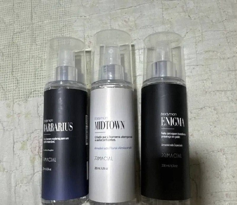 Kit Body Splash Masculino Barbarius  Enigma  Midtown 200ml