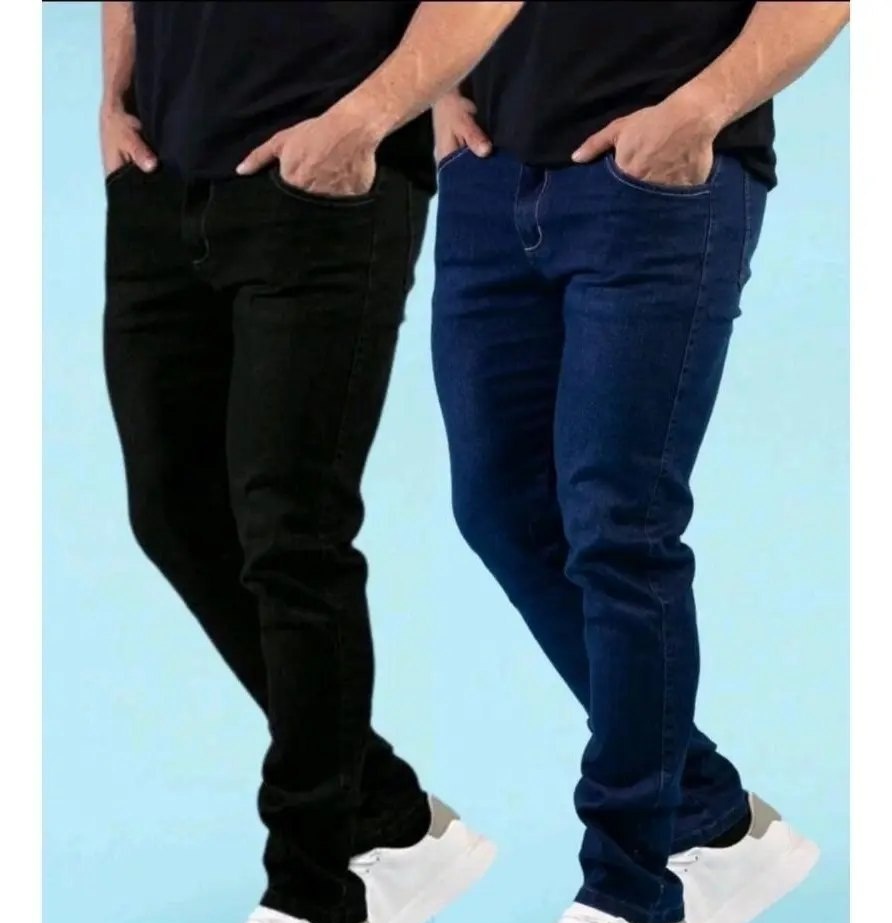 Kit 2 Calças Jeans Masculina Costura Reforçada