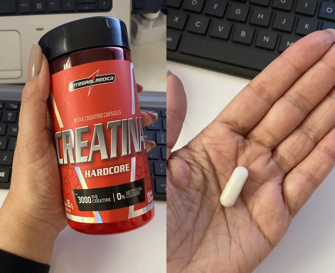 Creatina Hardcore 100 Pura 120 Cápsulas