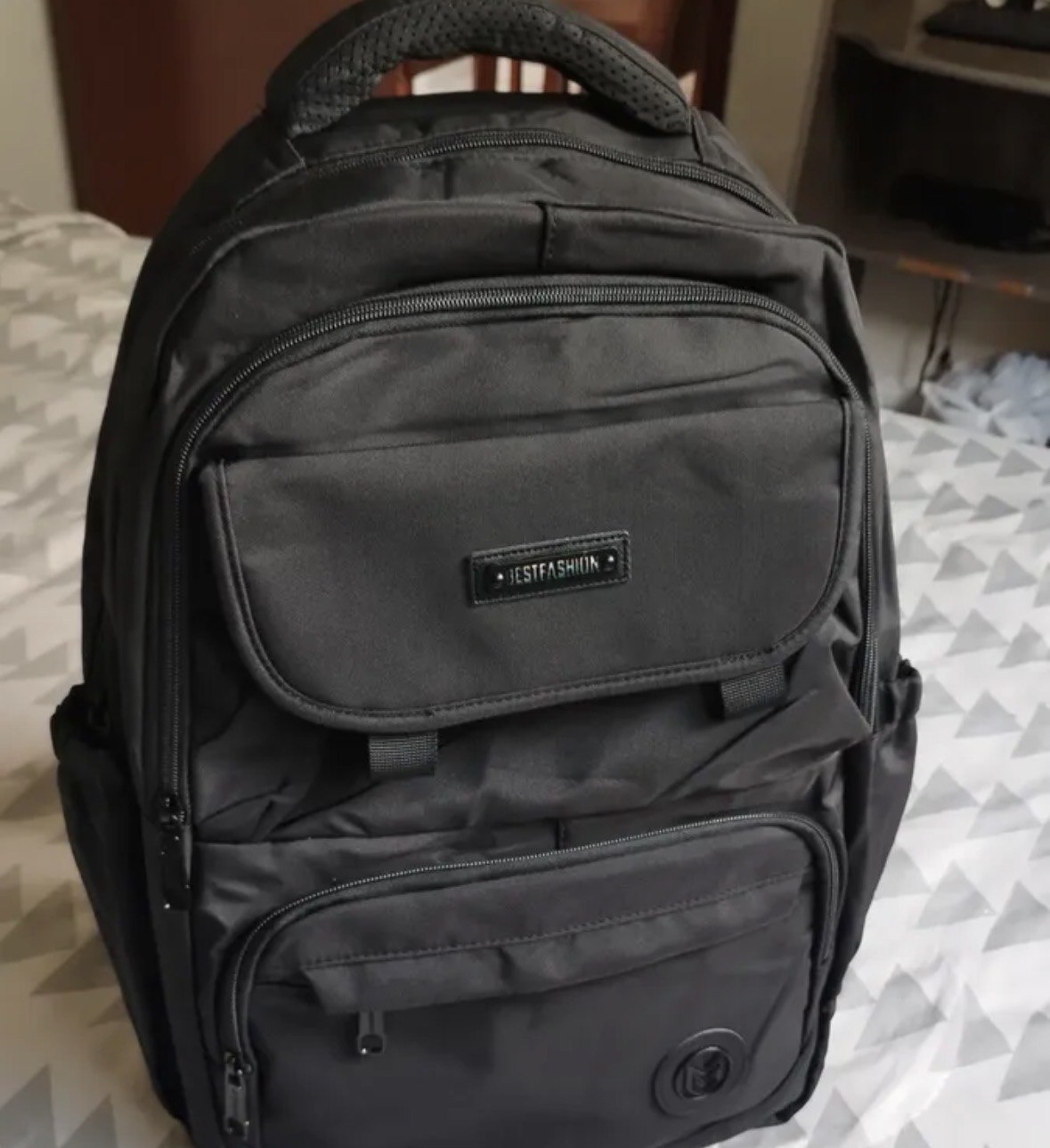 Mochila Reforçada E Impermeável Para Viagem Mochila Preto Liso
