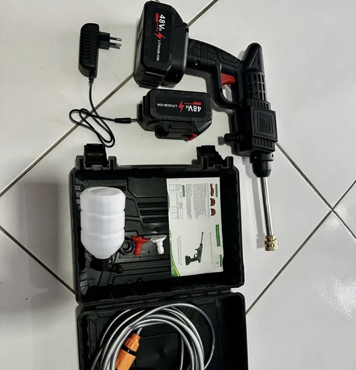 Lavadora Alta Pressão Portátil Recarregável Sem Fio Bivolt