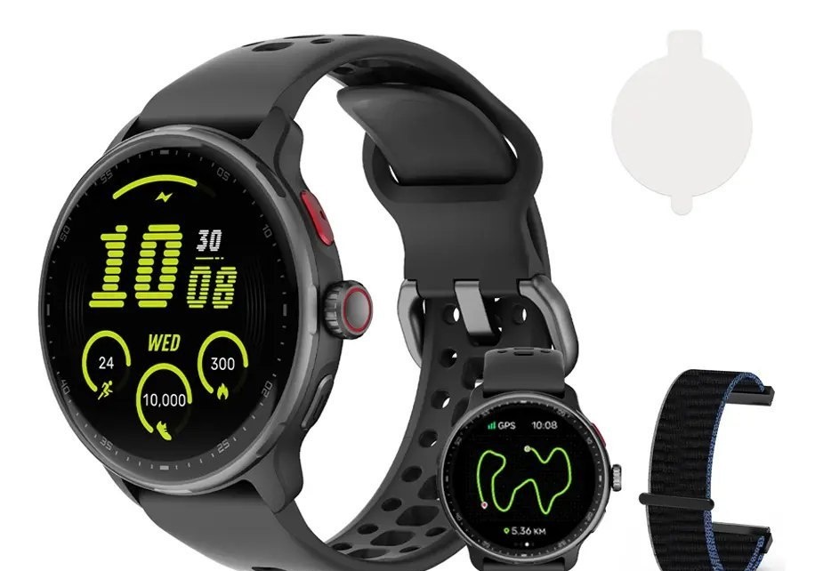 Relógio Inteligente Gps Smartwatch Amoled 3atm Sport Gps Caixa Preto
