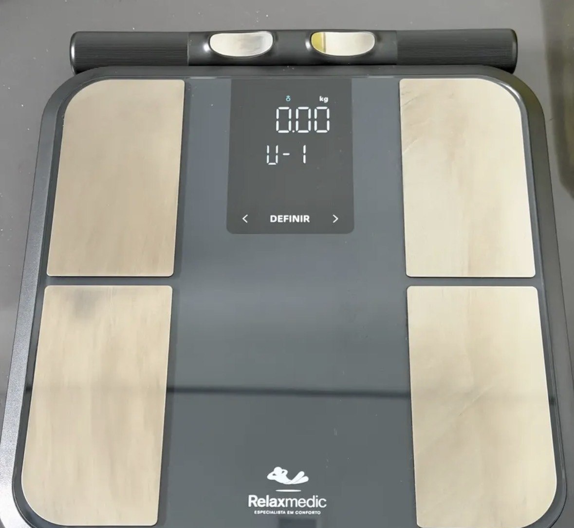 Balança De Bioimpedância 8 Sensores Relaxmedic Digital Preto
