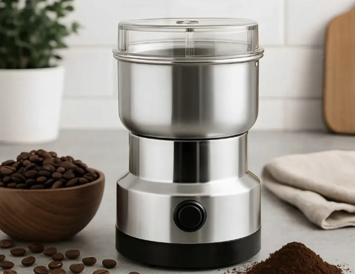 Moedor De Café Elétrico Triturador Aço Inox Grãos