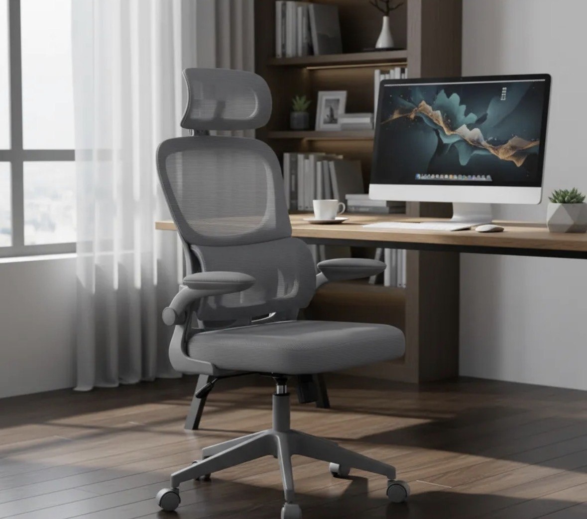 Cadeira Ergonomica Escritorio Giratória Executiva Tela Mesh