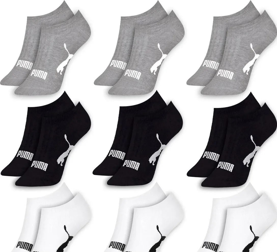 Kit 9 Pares Meias Puma Sapatilha Soquete Invisível Original