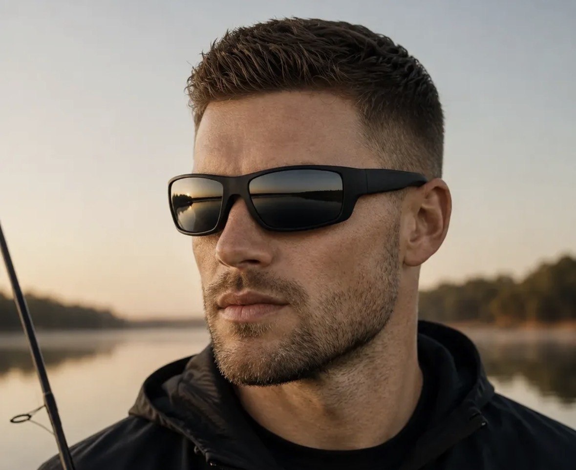 Oculos Sol Polarizado Masculino Pesca Esportivo Uv400  Case