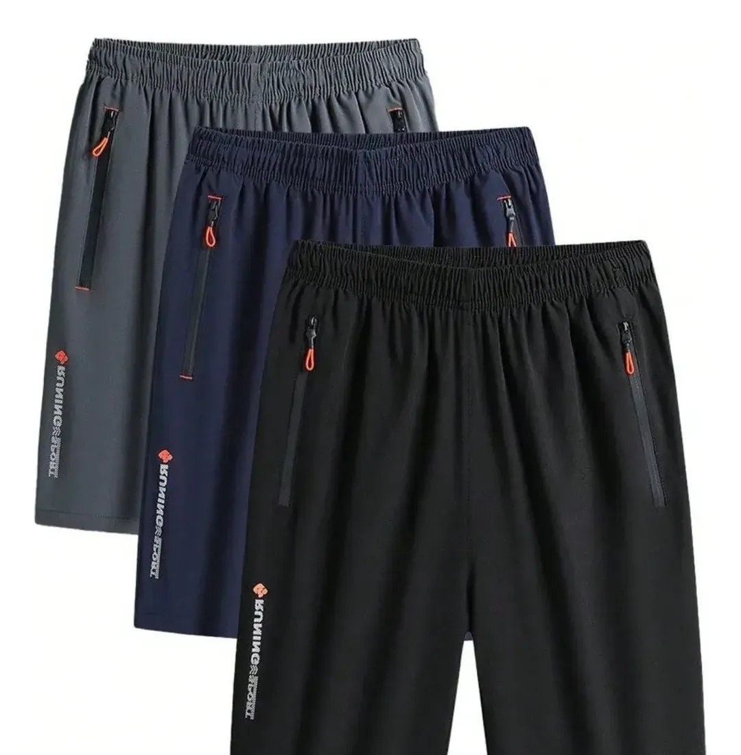 Kit 3 Bermudas Dry Fit De Seda Gelada  Esportivas Premium