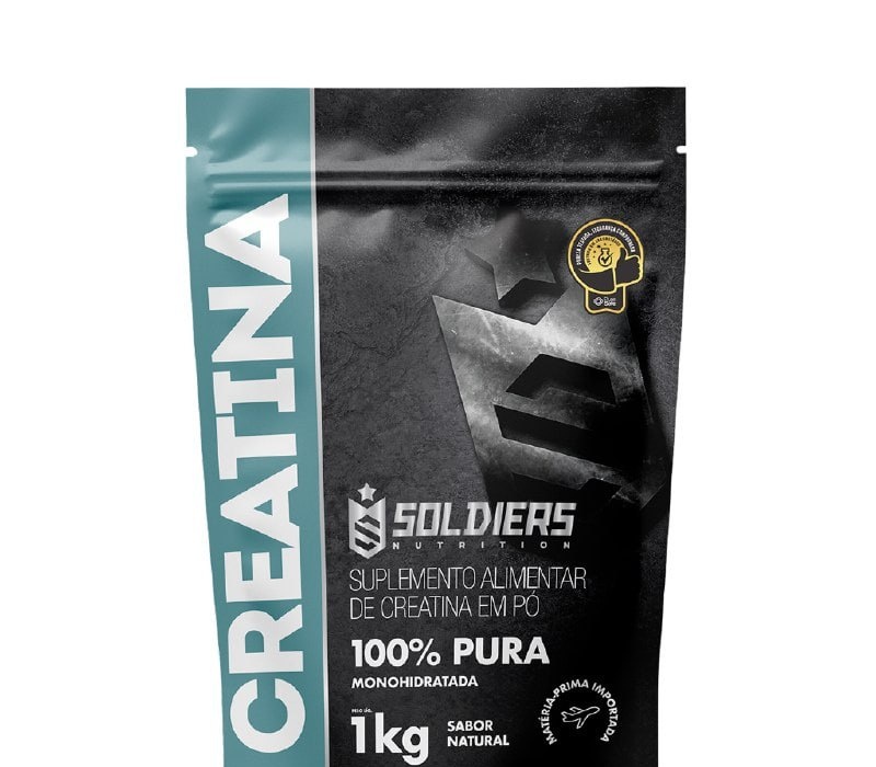 Creatina Suplemento Monohidratada em Pó 100 Pura Importada Soldiers Nutrition 600g