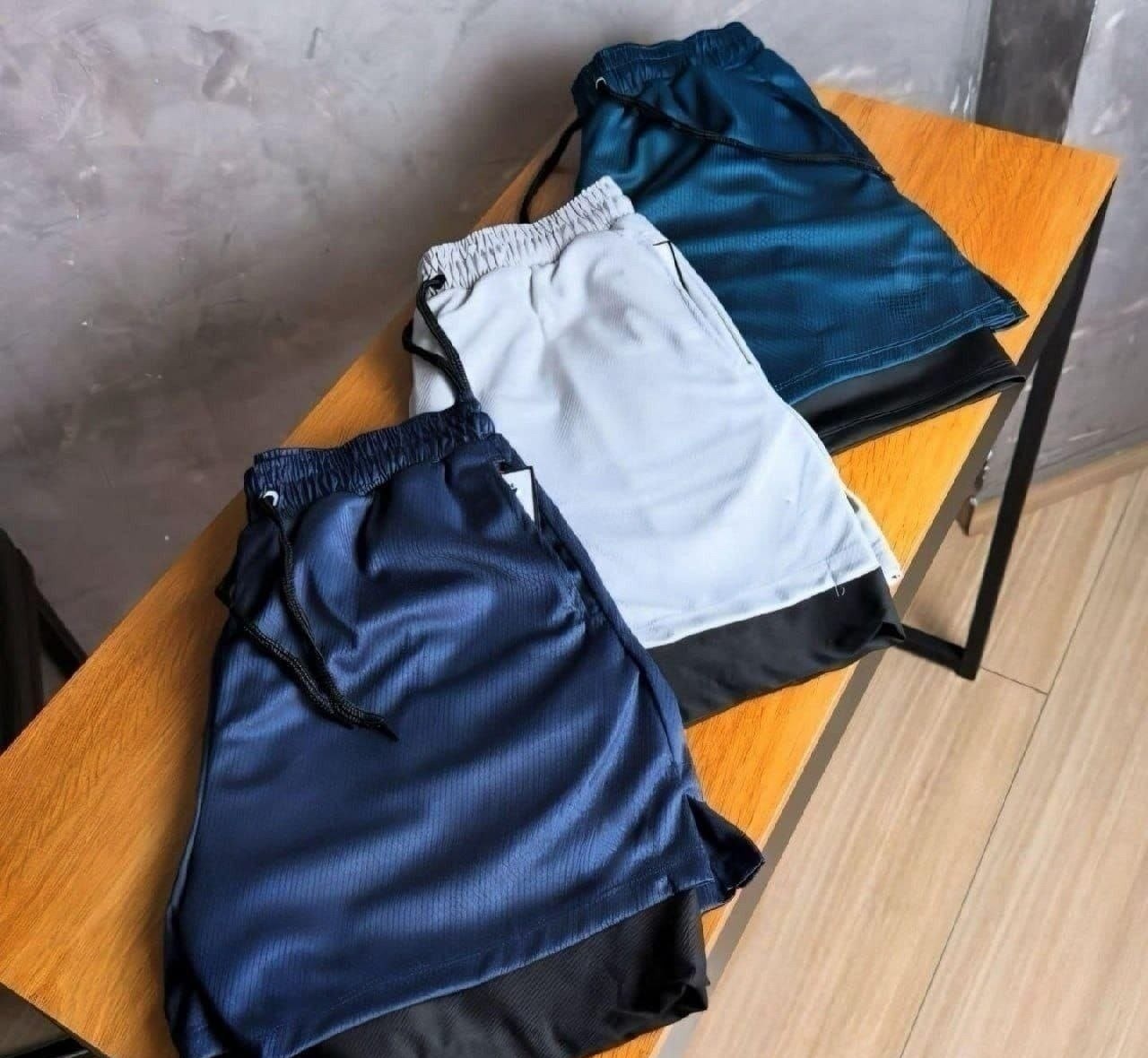 Kit 4 Shorts 2 Em 1 Duplo Dryfit