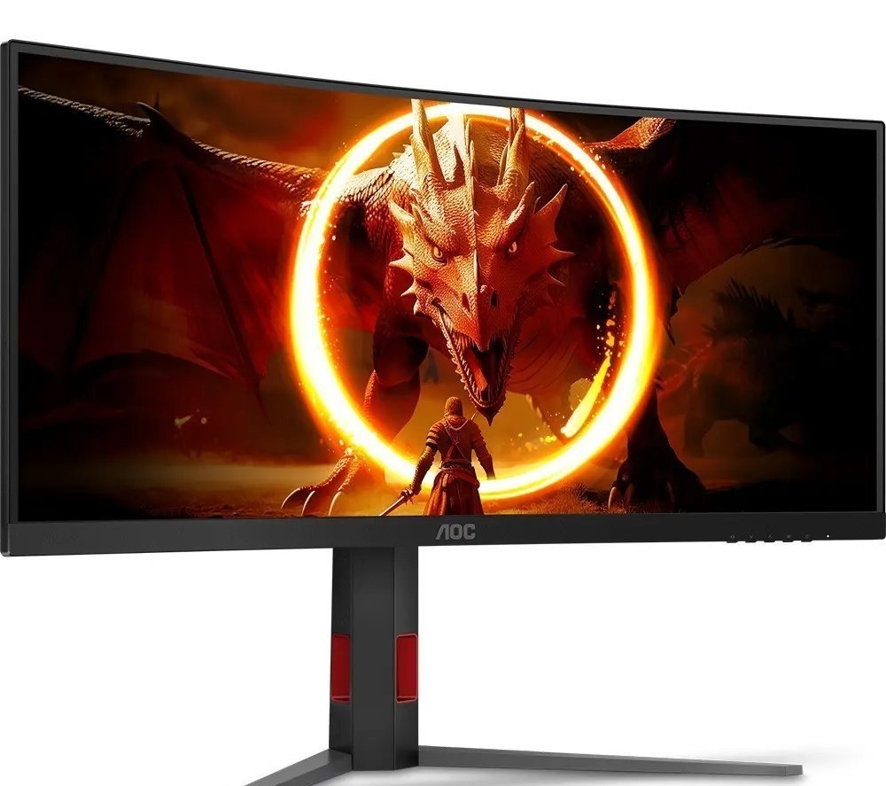 Monitor Gamer Curvo AOC Agon Quad 34 Ultrawide WQHD 180Hz 0,5ms Base Ajustável U34G4C