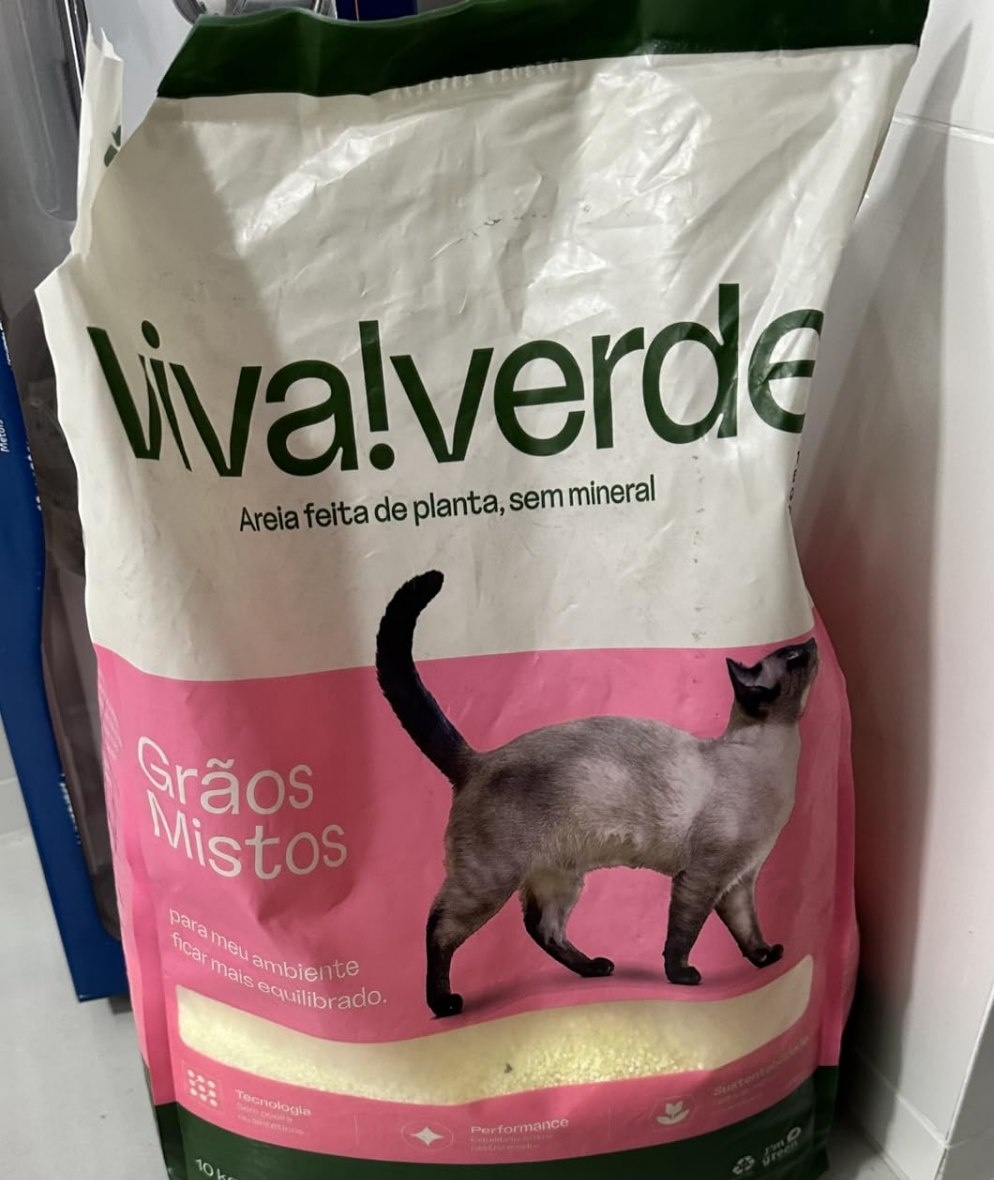 Areia Higiênica Viva Verde grãos mistos 10kg