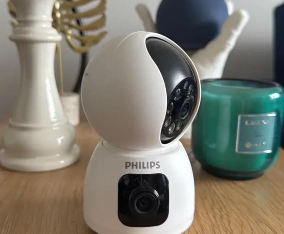 Câmera de Segurança Philips Wi-Fi Dupla Lente Full HD 2MP Visão Noturna