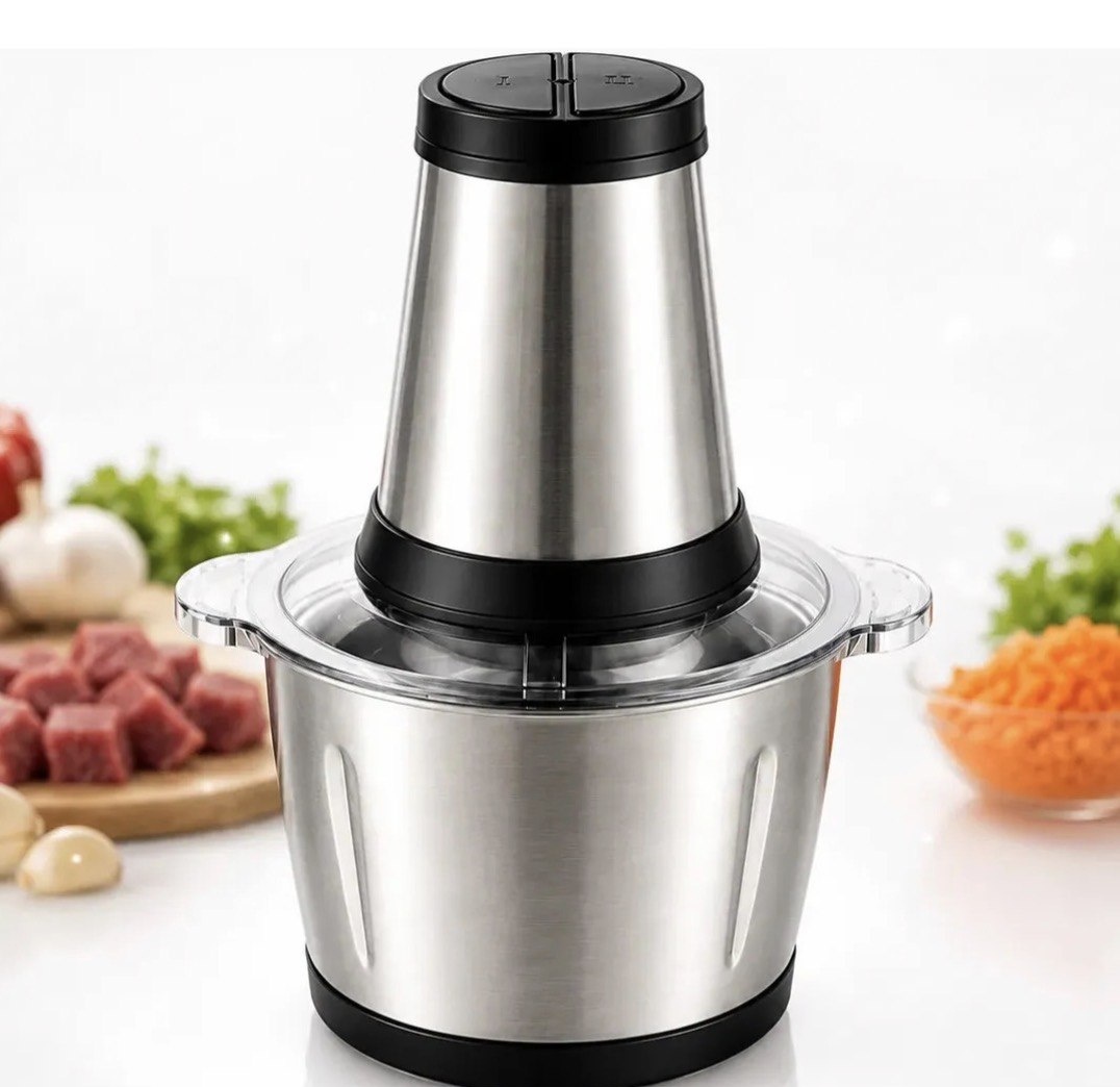 Processador De Alimentos Elétrico 2L Inox Moedor Picador 250w Multifuncional Cozinha