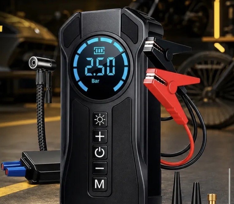 Compressor De Ar Digital Sem Fio Para Carro Moto Bike Mini Calibrador