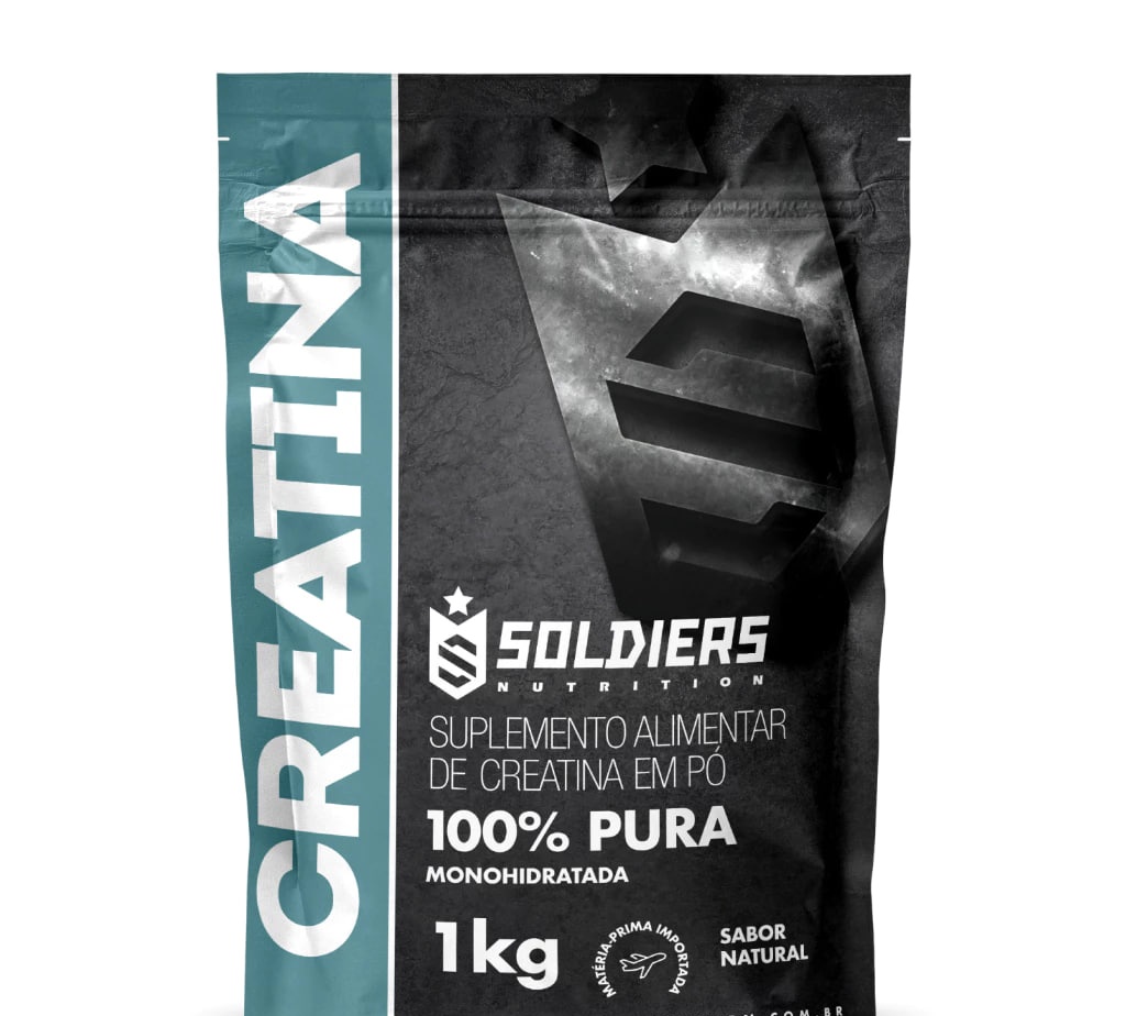 Creatina Suplemento Monohidratada em Pó 100 Pura Importada Soldiers