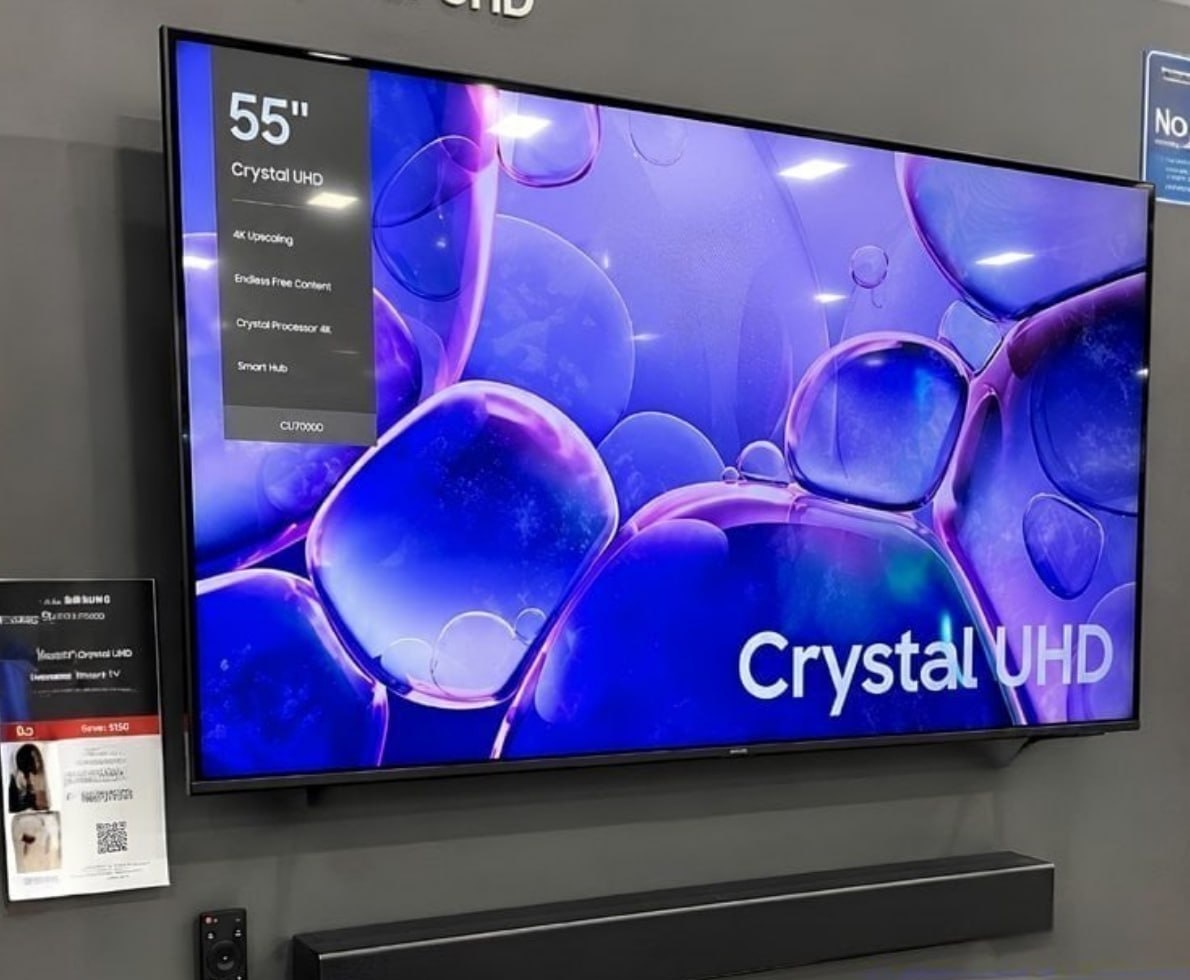 Samsung Smart TV 55 Crystal UHD 4K  Soundbar