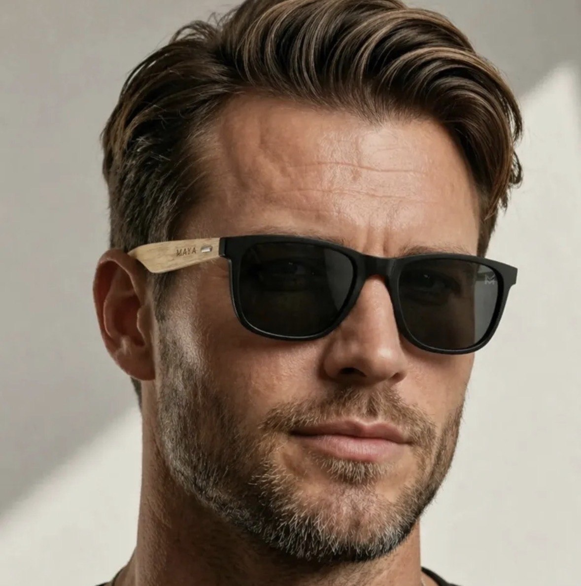 Óculos De Sol Masculino Polarizado Maya Glasses Madeira Bambu Classic