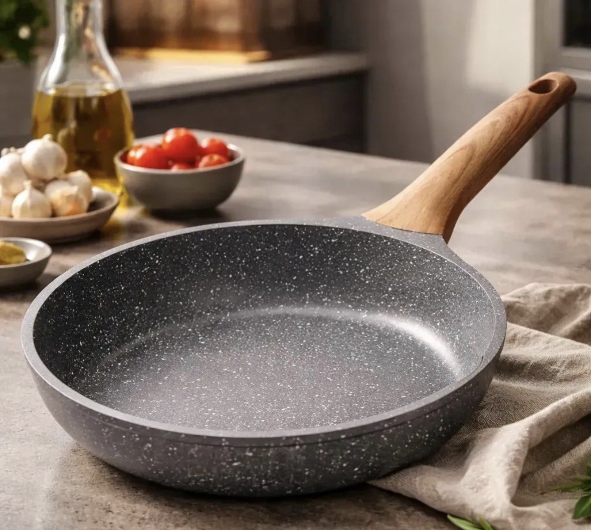 Frigideira Antiaderente 28cm Fogão Fogo Cooktop Gás Preto