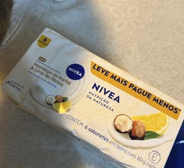 Pack 6 un. Sabonete Nivea Manteiga De Karité  Lima Da Pérsia 90g