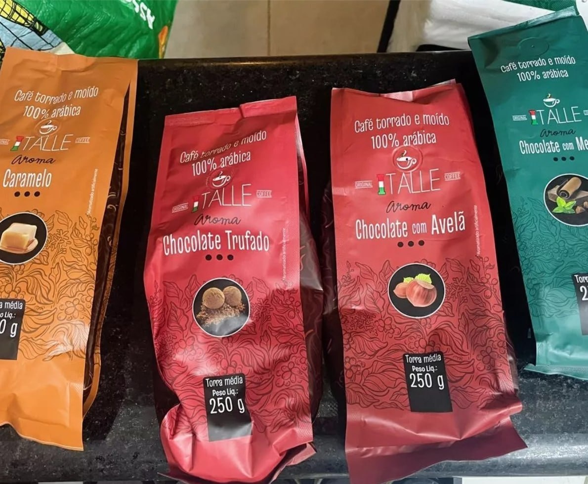 Kit 4 Cafés Torrado e Moído Aromatizados - Todos os Aromas