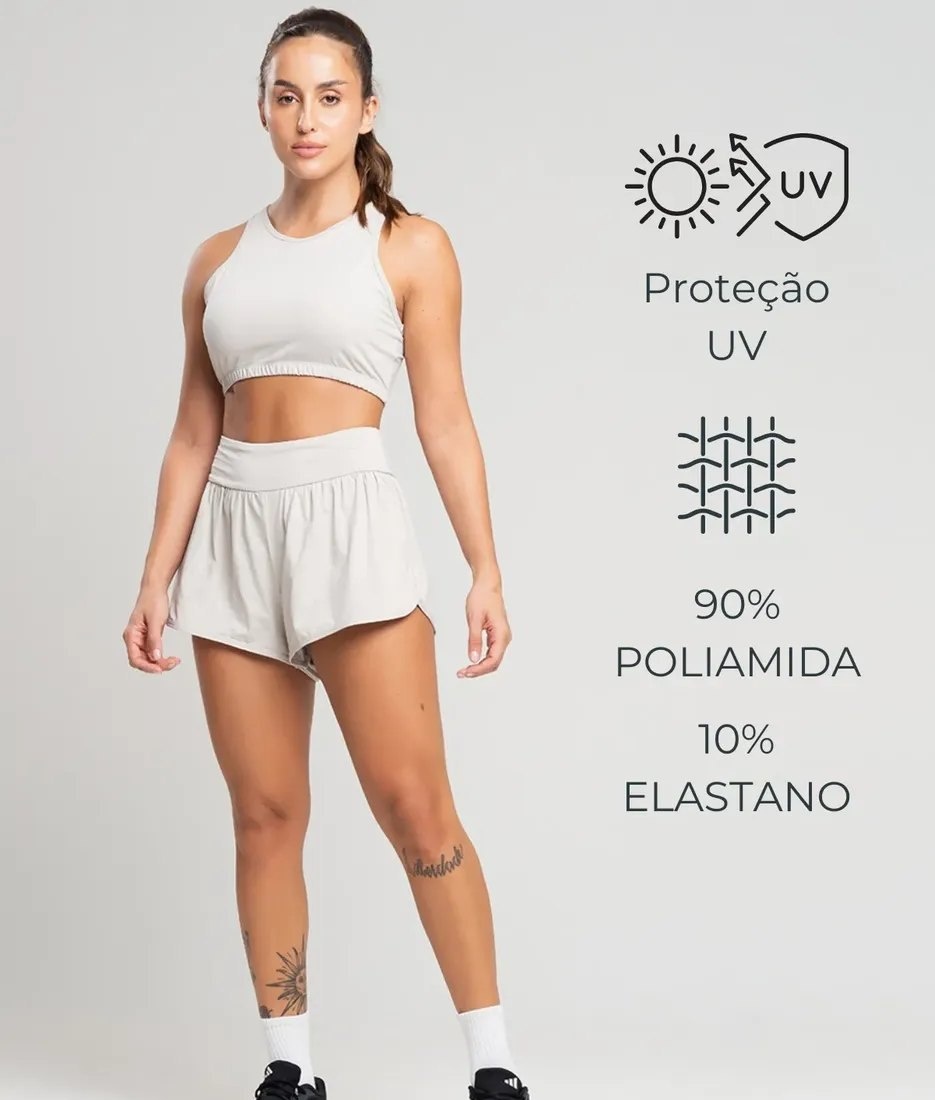 Conjunto Fitness Top Short Roupa Academia Feminino Treino