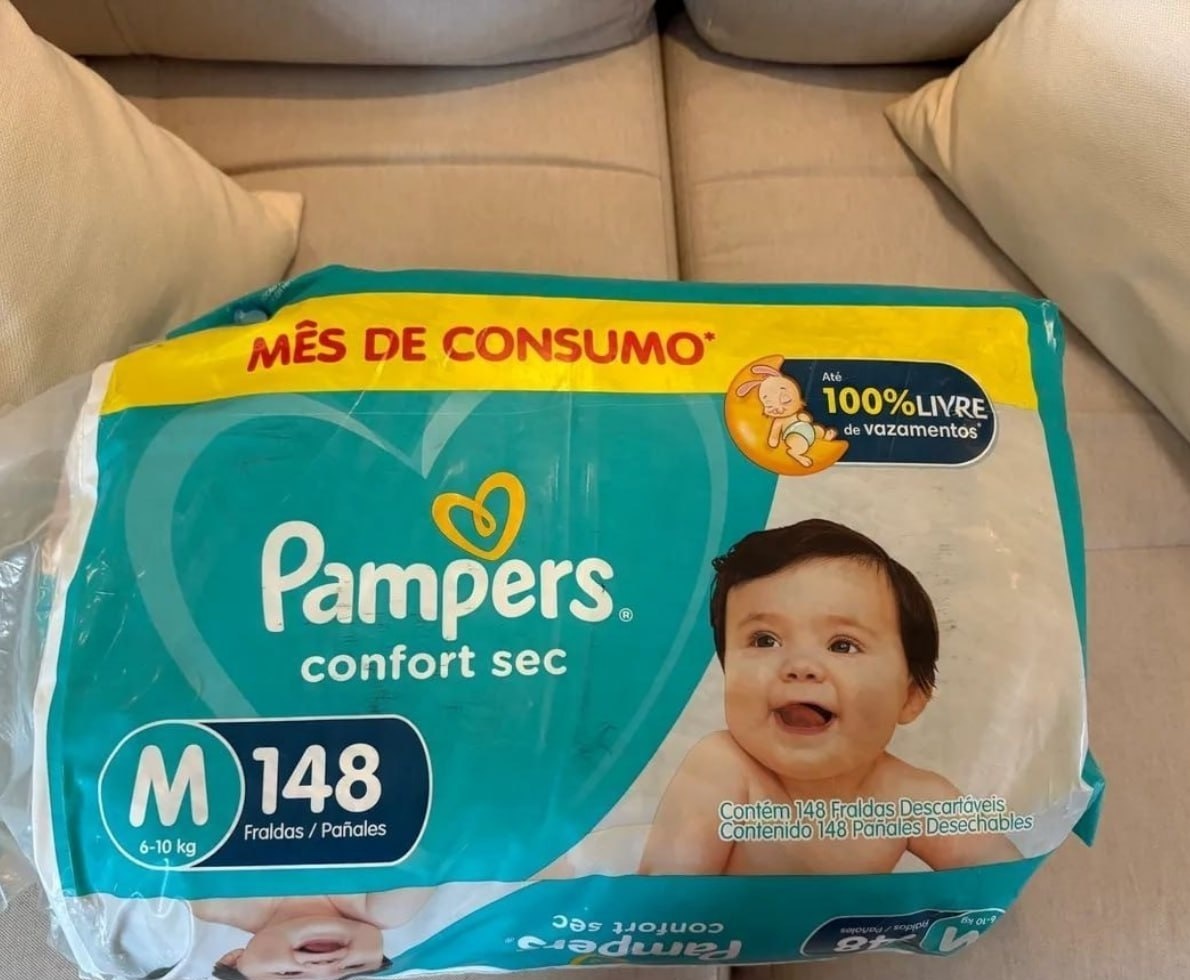 Fralda Pampers Confort Sec Jumbo Plus M 148 un