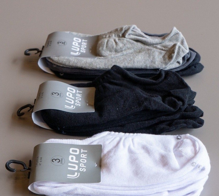 Kit com 6 Pares Meias Sapatilha Lupo